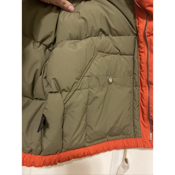 Polo Ralph Lauren Down Blend Puffer Vest Orange Men's XL Hooded, Detachable - Picture 10 of 16